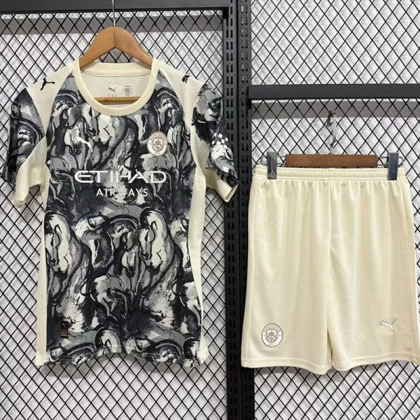 2025-26 Man City Special Edition Kids Soccer Jersey (马年)