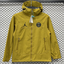 2025-26 PSG Jordan Khaki Outdoor Jackets #L6607软料