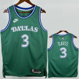 2025-26 Dallas Mavericks DAVIS #3 Green Retro Top Quality Hot Pressing NBA Jersey
