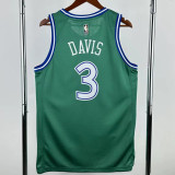 2025-26 Dallas Mavericks DAVIS #3 Green Retro Top Quality Hot Pressing NBA Jersey