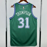 2025-26 Dallas Mavericks THOMPSON #31 Green Retro Top Quality Hot Pressing NBA Jersey