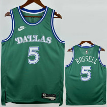 2025-26 Dallas Mavericks RUSSELL #5 Green Retro Top Quality Hot Pressing NBA Jersey