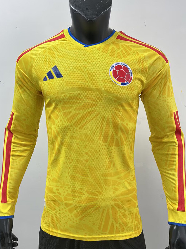 2026-27 Colombia Home Long Sleeve Player Version Soccer Jersey (长袖球员)