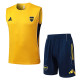 2025-26 Boca Juniors Yellow Tank top and shorts suit #D25214