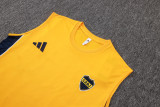 2025-26 Boca Juniors Yellow Tank top and shorts suit #D25214