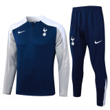 2025-26 TOT Royal blue Half Pull Tracksuit #B25111(半拉链)