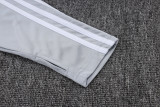 2025-26 RMA Grey white Half Pull Tracksuit #B25114(半拉链)