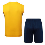 2025-26 Boca Juniors Yellow Tank top and shorts suit #D25214