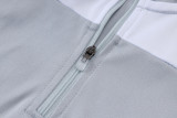 2025-26 RMA Grey white Half Pull Tracksuit #B25114(半拉链)