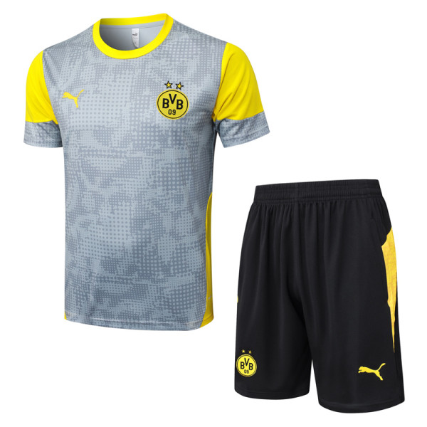 2025-26 Dortmund Light gray Training Short Suit #D25212