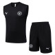 2025-26 Man City Black Tank top and shorts suit #D25229