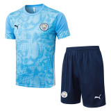 2025-26 Man City Light blue Training Short Suit #D25219