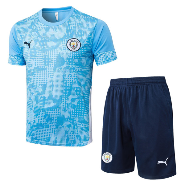2025-26 Man City Light blue Training Short Suit #D25219