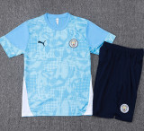 2025-26 Man City Light blue Training Short Suit #D25219