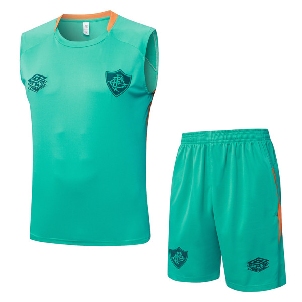 2025-26 Fluminense Green Tank top and shorts suit #D25217