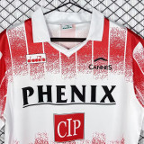 1991-1992 Cannes FC Home Retro Soccer Jersey