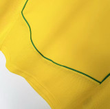 2004 Brazil Home Long Sleeve Retro Soccer Jersey (长袖)