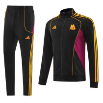 2025-26 Roma Black Jacket Tracksuit #07