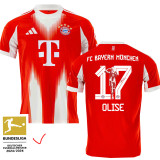 2025-26 Bayern Home Print Special Edition Photo Number Fans Soccer Jersey
