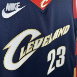 2025-26 Cleveland Cavaliers JAMES #23 Royal blue Retro Top Quality Hot Pressing NBA Jersey (V领)