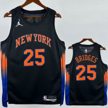 2025-26 KNICKS BRIDGES #25 Black Top Quality Hot Pressing NBA Jersey