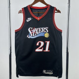2025-26 76ERS EMBIID #21 Black Top Quality Hot Pressing NBA Jersey (V领)