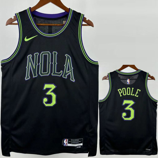 2025-26 Pelicans POOLE #3 Black City Edition Top Quality Hot Pressing NBA Jersey
