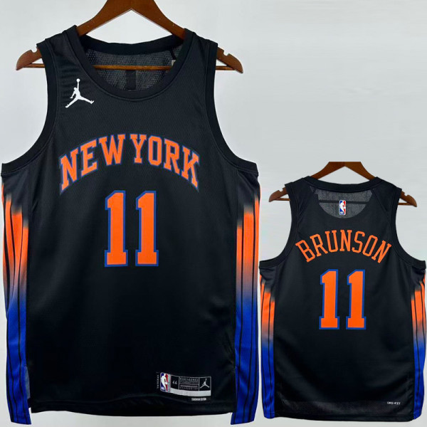 2025-26 KNICKS BRUNSON #11 Black Top Quality Hot Pressing NBA Jersey
