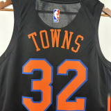 2025-26 KNICKS TOWNS #32 Black Top Quality Hot Pressing NBA Jersey