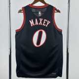 2025-26 76ERS MAXEY #0 Black Top Quality Hot Pressing NBA Jersey (V领)