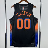 2025-26 KNICKS CLARKSON #00 Black Top Quality Hot Pressing NBA Jersey