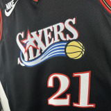 2025-26 76ERS EMBIID #21 Black Top Quality Hot Pressing NBA Jersey (V领)