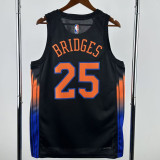 2025-26 KNICKS BRIDGES #25 Black Top Quality Hot Pressing NBA Jersey