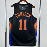 2025-26 KNICKS BRUNSON #11 Black Top Quality Hot Pressing NBA Jersey