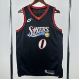 2025-26 76ERS MAXEY #0 Black Top Quality Hot Pressing NBA Jersey (V领)