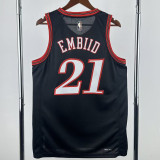 2025-26 76ERS EMBIID #21 Black Top Quality Hot Pressing NBA Jersey (V领)