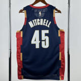 2025-26 Cleveland Cavaliers MITCHELL #45 Royal blue Retro Top Quality Hot Pressing NBA Jersey (V领)