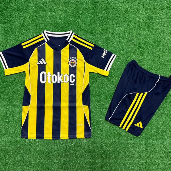 2025-26 Fenerbahce Home Kids Soccer Jersey