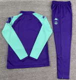 2025-26 Valladolid Purple Green Half Pull Tracksuit (Pants Have Pocket)(半拉链)