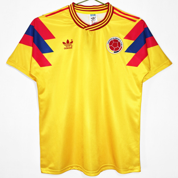 1990 Colombia Home Retro Soccer Jersey