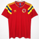 1990 Colombia Away Red Retro Soccer Jersey