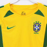 2002 Brazil Home Long Sleeve Retro Soccer Jersey (长袖)