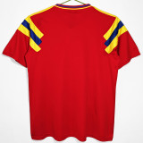 1990 Colombia Away Red Retro Soccer Jersey
