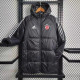 2023-24 Bayern Black Hooded Cotton Coat White Edge (白色边) 棉衣
