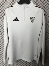 2025-26 Sevilla White Half Pull Sportswear Top #半拉上衣