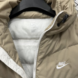 2025-26 LT871 NK Khaki White Hooded Cotton Coat #棉衣