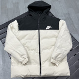 2025-26 XD9901 NK Black White Hooded Cotton Coat #棉衣