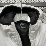 2025-26 CV001 NK White Black Hooded Cotton Coat #棉衣