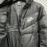 2025-26 CV003 NK Black Hooded Cotton Coat #棉衣