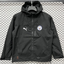 2025-26 Man City Black Outdoor Jackets #Y017冲锋衣